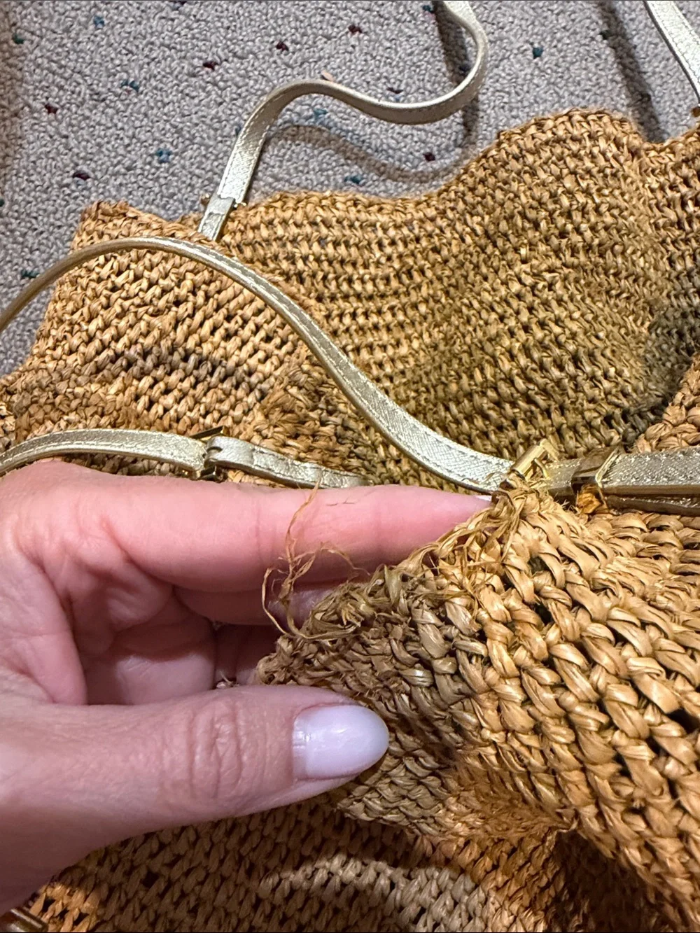 Michael Kors rafia beach bag